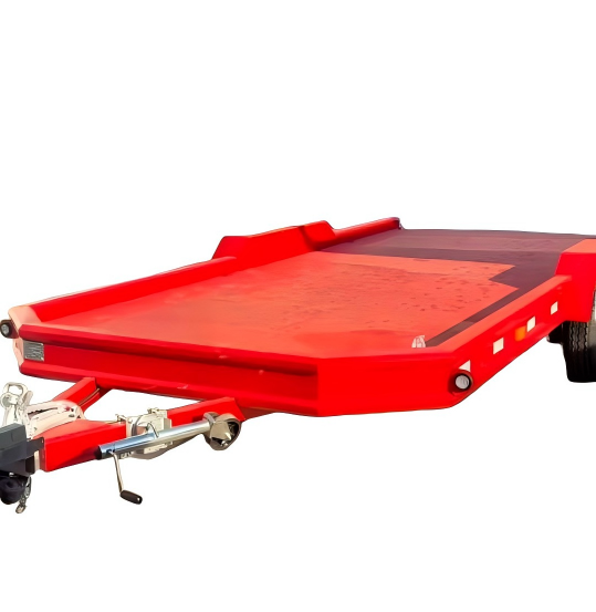3 Ton Dual Axle Long Deck Flatbed Trailer with Ramp