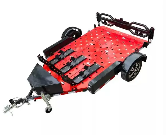 Model 190 Remote Control Hydraulic Lift 3-Bike Motorcycle Trailer