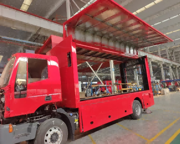 One-Button Expandable Wing-Span Dry Truck Body